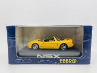 HONDA: A 1:43 scale model by Ebbro of the Honda NSX in yellow, complete with original packaging [Location: Sydney] - 5