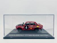 DATSUN: A 1:43 scale model by Ebbro of the Datsun&nbsp;Bluebird&nbsp;in 1970 Safari&nbsp;rally&nbsp;livery, complete with original packaging [Location: Sydney] - 9