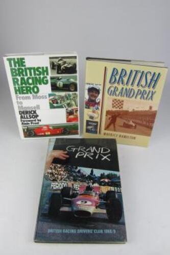 BRITISH RACING: Three hardcover books related to British Racing.