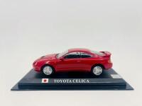 TOYOTA: A 1:43 scale model by Altaya of the Toyota Celica GT-Four&nbsp;in red,&nbsp;item complete with plinth but no case [Location: Sydney]