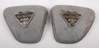 HONDA CB450 SIDE COVERS: A pair of grey 'Double Over Head Cam 450' CB450 side covers&nbsp; [Location: Melbourne]