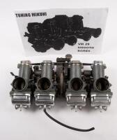 MIKUNI VM29 CARBURETOR: A Mikuni VM29 smoothbore carburetor with a print out 'Tuning Mikiuni VM29 Smoothbore booklet [Location: Melbourne]&nbsp;