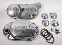 YAMAHA 650: A set of engraved Yamaha 650 chromed engine covers [Location: Melbourne]