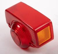 HONDA TAIL LIGHT LENS: Two rear tail light lenses one genuine Stanley HM-HRC part with reglued lens and a aftermarket lens&nbsp; [Location: Melbourne] - 2