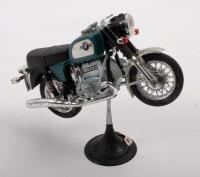 BMW: A Polistil 1:15 scale BMW R75/5 in blue on stand - 2