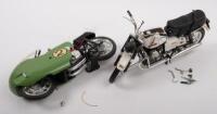 MOTO GUZZI: Two kit form 1:9 scale Moto Guzzi completed models [Location: Melbourne]