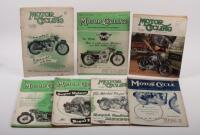 MOTOR CYCLING: A collection of seven 'Motor Cycling' magazines, one 1947 issue and six 1950s issues [Location: Melbourne]