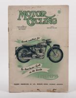MOTOR CYCLING: A collection of seven 'Motor Cycling' magazines, one 1947 issue and six 1950s issues [Location: Melbourne] - 2