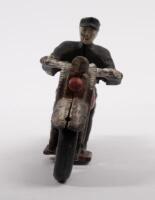 CAST TOY: A modern cast motorcycle patrol bike with mounted figure, 16cm long, 10cm high v - 3