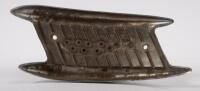 TRIUMPH: A circa 1950s or 1960s Triumph fuel tank badge [P/N OS4767], 8.5cm high, 22cm long [Location: Melbourne] - 2
