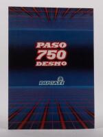 DUCATI 750: A colour fold out Ducati 750 Paso/Desmo&nbsp;1986 sales brochure, photographs to inside, specifications to rear page [Location: Melbourne]