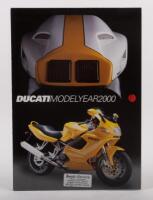 DUCATI: A large fold out color sales booklet 'Ducati Model Year 2000' model photographs to one side, with model specification data to rear [Location: Melbourne]