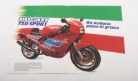 750 SPORT: A colour fold out Ducati 750 Sport 1988 sales brochure, technical data to rear [Location: Melbourne] - 2