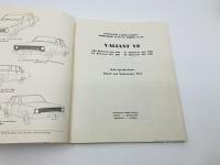 CHRYSLER VALIANT: V8 AP6, VC, VE & VF Workshop manual published by Scientific Publications [Location: Sydney] - 3