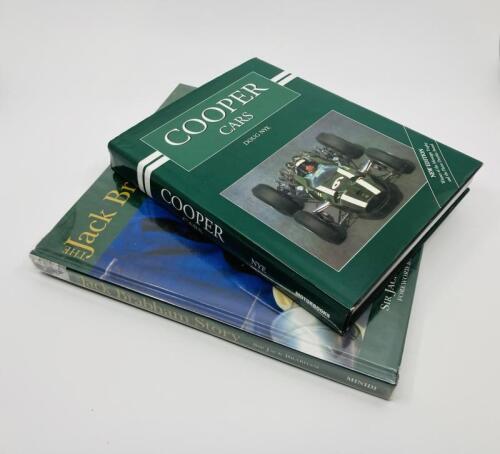 COOPER CARS: Second Edition hardcover book by Doug Nye together with ‘The Jack Brabham Story’ by Sir Jack Brabham OBE with Doug Nye [Location: Sydney]