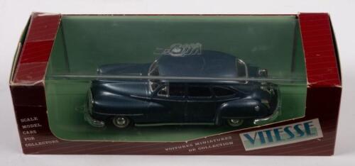 DE SOTO: A 1:43 scale De Soto sedan, replica of a New York taxi, finished in blue paintwork