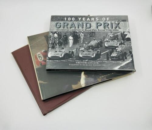 BOOKS: Three publications relating to motor racing photography including ‘Looking Back with Jesse Alexander’ by Lawrence C Crane, ‘100 Years of Grand Prix’ by Trevor Legate and ‘The Automotive Photography of Peter Coltrin’ by John W Barnes, in very good condition with dust jackets wrapped in protective plastic [Location: Sydney]