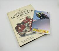 THE ILLUSTRATED ENCYCLOPEDIA OF MOTORCYCLES: hardcover book by Erwin Tragatsch plus &lsquo;Phoenix&rsquo; by Simon Beatty (signed by the author) [Location: Sydney]
