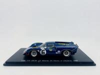LOLA: A 1:43 scale model by Spark of the Lola T70 MK3B, winner of the 24 Hours of Daytona, driven by Mark Donohue and Chuck Parsons,&nbsp;complete with original packaging [Location: Sydney]