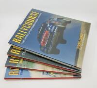RALLYCOURSE: A collection of four Rallycourse annuals, Volumes 20-22 inclusive plus Volume 25 covering the WRC era, all in very good condition with dust jackets wrapped in protective plastic [Location: Sydney]