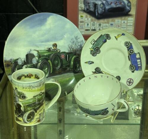 CROCKERY: A decorative selection of automotive themed crockery [SALEROOM NOTICE - UPDATED LOT CONTENTS]