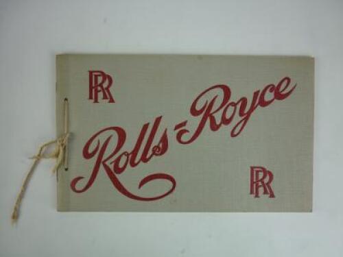 ROLLS-ROYCE: A re-print Rolls-Royce information booklet featuring the 40-50 H.P Six Cylinder Rolls-Royce.