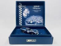 LOLA: A 1:43 scale model by Fly Car Model&nbsp;of the Lola T70 Spyder, winner of the 1966 Bridgehampton Grand Prix,&nbsp;driven by Dan Gurney. Limited edition, No.1429,&nbsp;complete with original packaging [Location: Sydney]