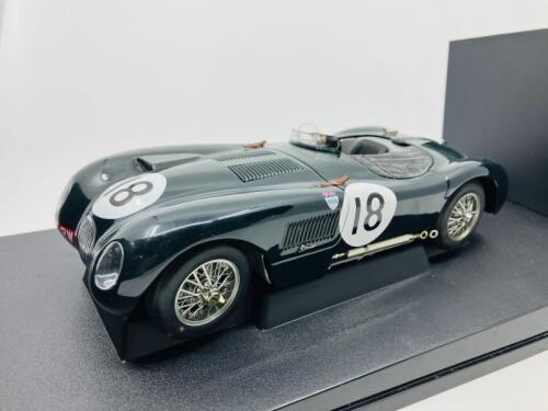 143 · JAGUAR: A 1:18 scale model by AutoArt of the C-type 1953 Le Mans winner, in original packaging [Location: Sydney]