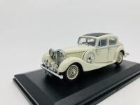 JAGUAR: A 1:43 scale model by Oxford of the SS 2 1/2-litre Saloon in Cream, in original packaging [Location: Sydney]