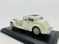 JAGUAR: A 1:43 scale model by Oxford of the SS 2 1/2-litre Saloon in Cream, in original packaging [Location: Sydney] - 3