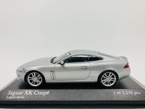 JAGUAR: A 1:43 scale model by Minichamps of the XK Coupé in Liquid Silver, Limited Edition (3,216 pieces), in original packaging [Location: Sydney]