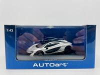 MCLAREN: A 1:43 scale model by Autoart of the McLaren P1 in silver, complete with original packaging [Location: Sydney] - 7