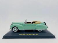 LINCOLN: A 1:43 scale model by IXO Models of the 1939 Lincoln Continental cabriolet in green, complete with original packaging [Location: Sydney]