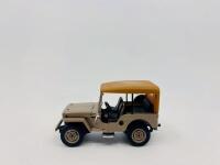 JEEP: A 1:43 scale model by Matchbox of the 1945 Jeep in beige, complete with original packaging [Location: Sydney]