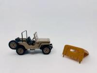 JEEP: A 1:43 scale model by Matchbox of the 1945 Jeep in beige, complete with original packaging [Location: Sydney] - 4
