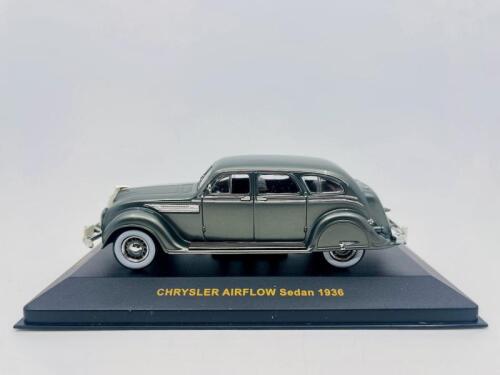 CHRYSLER: A 1:43 scale model by IXO Models of the 1936 Chrysler Airflow Sedan in silver, complete with original packaging [Location: Sydney]