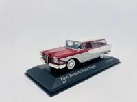 EDSEL: A 1:43 scale model by Minichamps of the 1958&nbsp;Edsel Bermuda Station Wagon in red, complete with original packaging [Location: Sydney] - 2