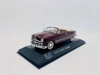 FORD: A 1:43 scale model by Minichamps of the 1949 Ford Custom convertible in dark red, complete with original packaging [Location: Sydney] - 2