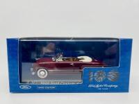 FORD: A 1:43 scale model by Minichamps of the 1949 Ford Custom convertible in dark red, complete with original packaging [Location: Sydney] - 6