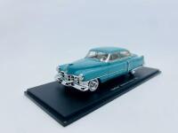 CADILLAC: A 1:43 scale model by Spark of the 1950 Cadillac Series 62 Berline in light blue, complete with original packaging [Location: Sydney] - 2