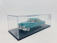 CADILLAC: A 1:43 scale model by Spark of the 1950 Cadillac Series 62 Berline in light blue, complete with original packaging [Location: Sydney] - 4