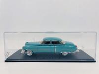 CADILLAC: A 1:43 scale model by Spark of the 1950 Cadillac Series 62 Berline in light blue, complete with original packaging [Location: Sydney] - 5