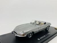 JAGUAR: A 1:43 scale model by Kyosho&nbsp;of the E-type Roadster in Silver, in original packaging [Location: Sydney] - 2