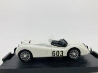 JAGUAR: A 1:43 scale model by Brumm of the XK120 Roadster, in original packaging [Location: Sydney]