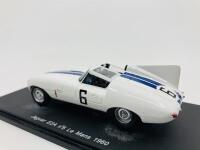 Jaguar: A 1:43 scale model by Spark of the 1960 E2A in Le Mans livery, in original packaging [Location: Sydney] - 2