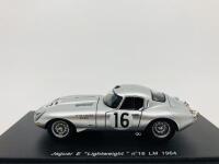 Jaguar: A 1:43 scale model by Spark of the E-type Lightweight Lindner/Nocker in 1964 Le Mans livery, in original packaging [Location: Sydney] - 2