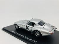 Jaguar: A 1:43 scale model by Spark of the E-type Lightweight Lindner/Nocker in 1964 Le Mans livery, in original packaging [Location: Sydney] - 3