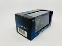 Jaguar: A 1:43 scale model by AutoArt of the XKR in Green, in original packaging [Location: Sydney] - 3