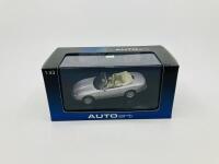 Jaguar: A 1:43 scale model by AutoArt of the XK8 Convertible&nbsp;in Platinum Silver, in original packaging [Location: Sydney] - 2
