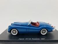 Jaguar: A 1:43 scale model by Spark of the 1957 XK140 Roadster, in original packaging [Location: Sydney]